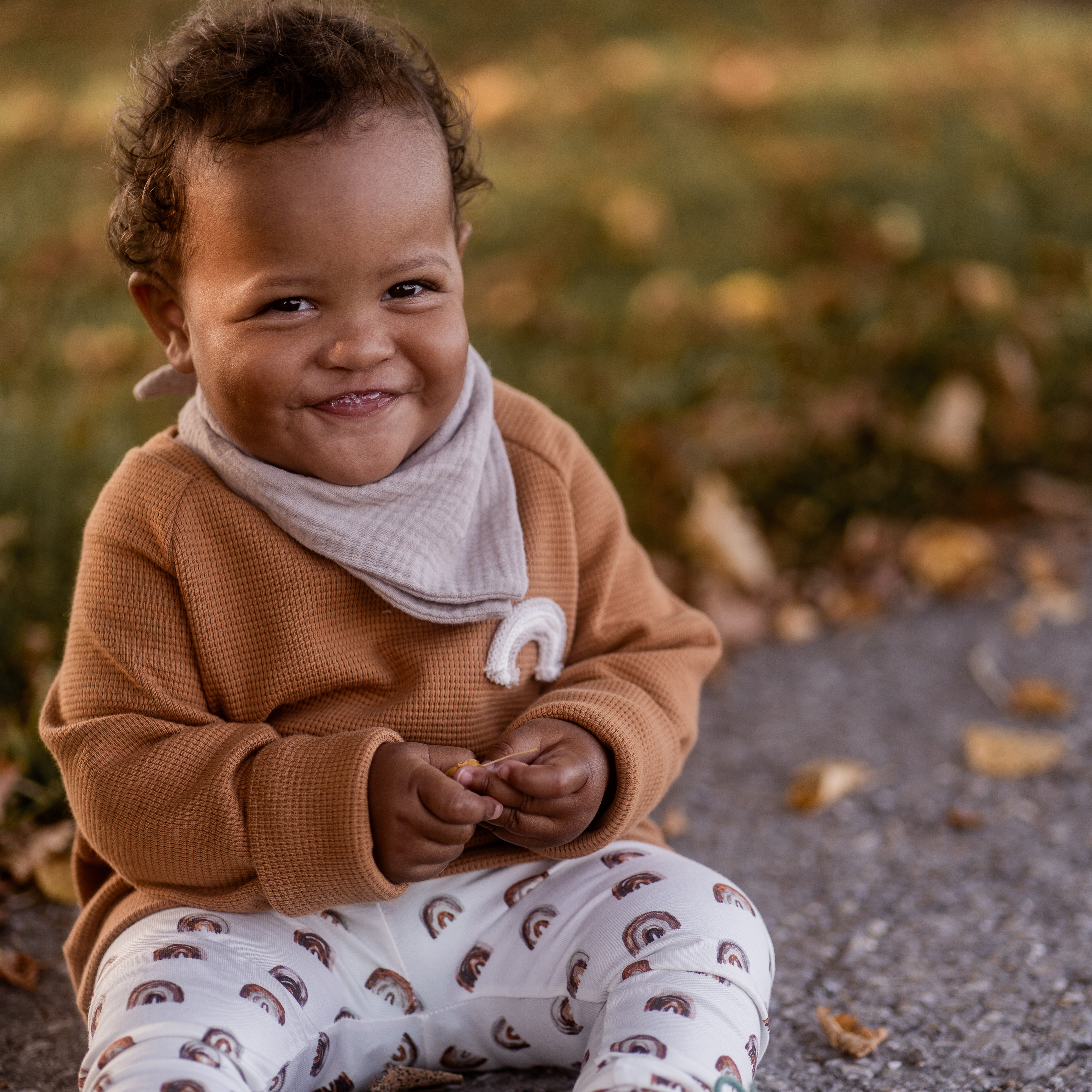 Waffelsweater Regenbogen