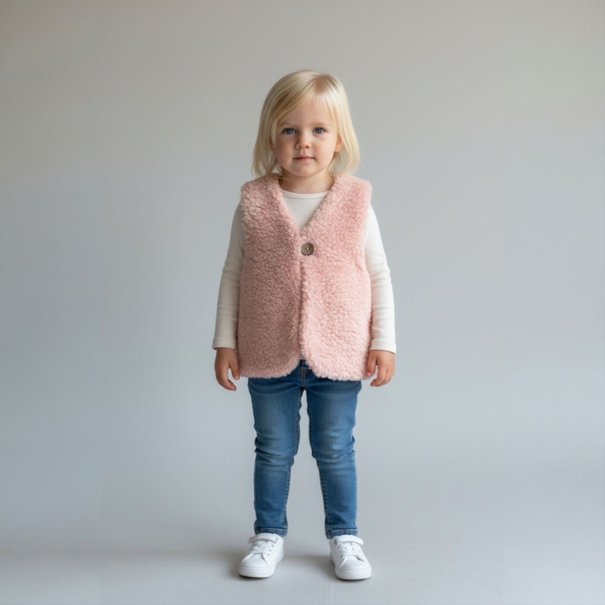 Teddy Weste Soft Peach